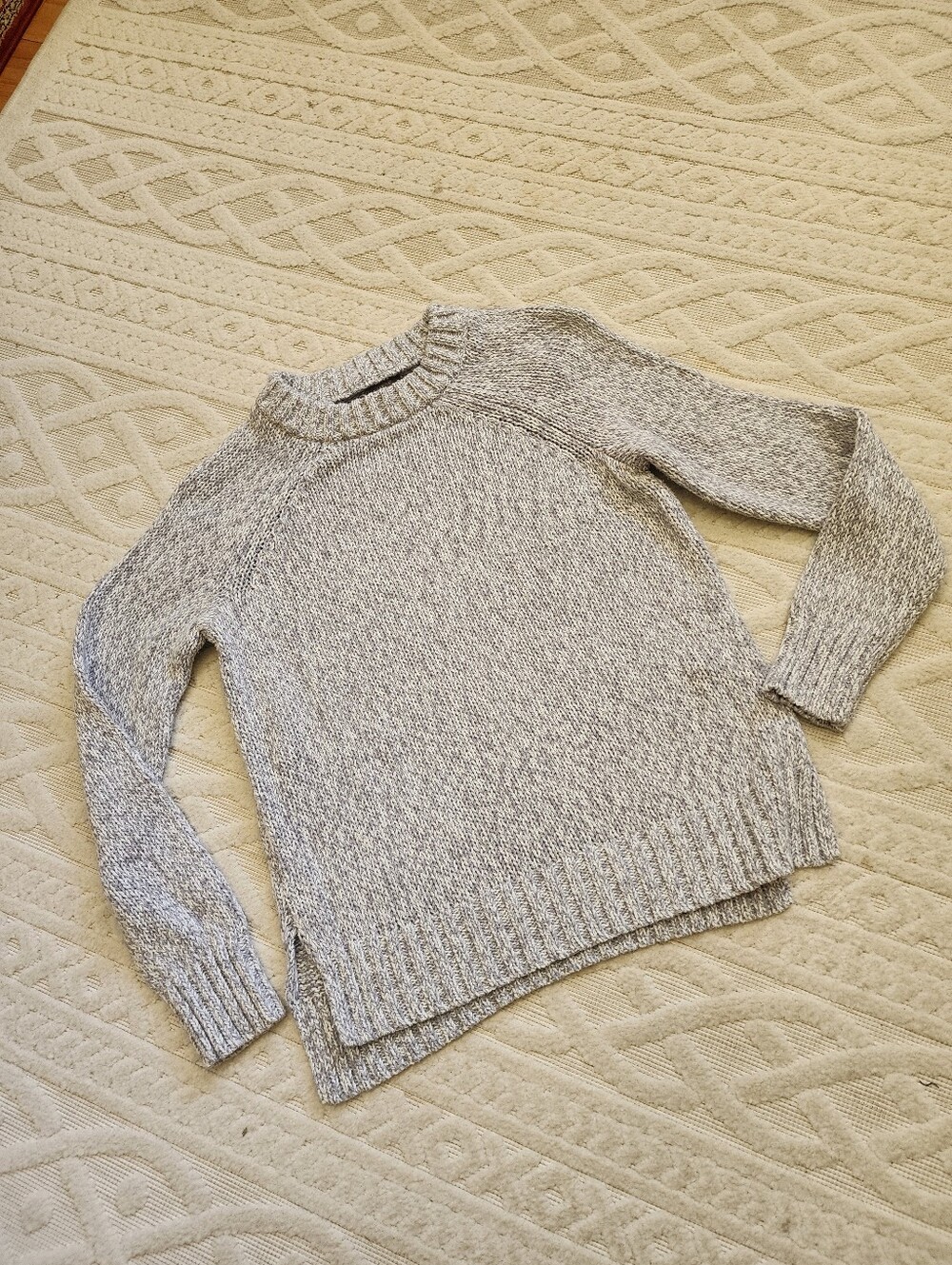 XS Aerie Heather Gray Marled Crewneck Sweater